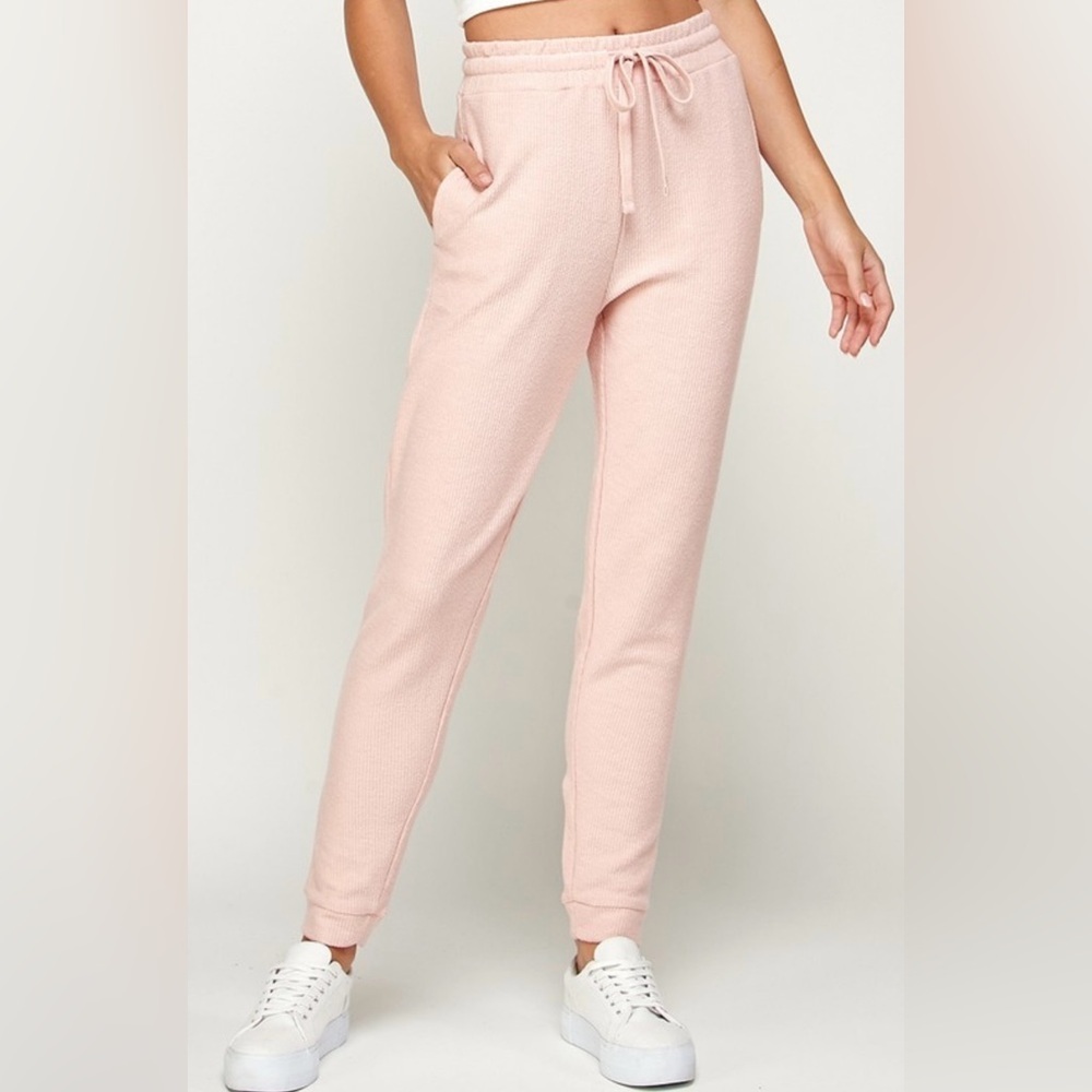 Women’s cord pink jogger sweats pants medium, large or X-Large new